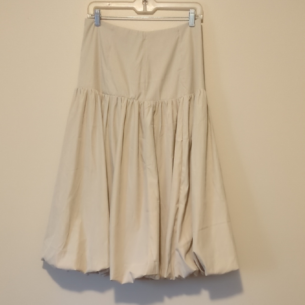 Chic Cream Midi Skirt for Women
